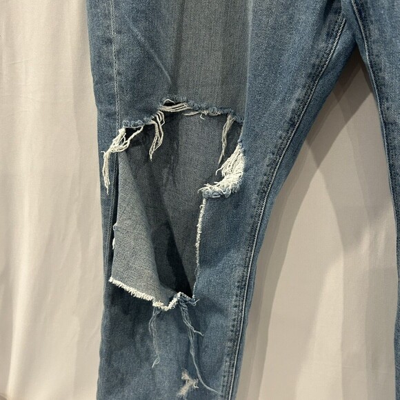 American Eagle Jeans Womens Size 18 Mom Jean Distressed Ripped High Rise Waist - Picture 5 of 16